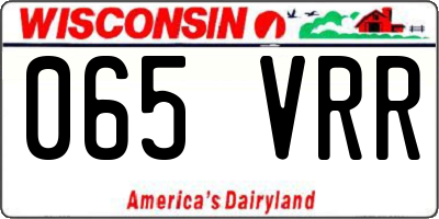 WI license plate 065VRR