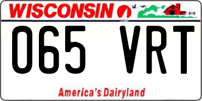 WI license plate 065VRT