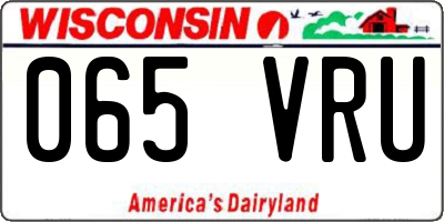 WI license plate 065VRU