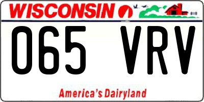 WI license plate 065VRV