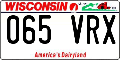 WI license plate 065VRX