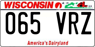 WI license plate 065VRZ
