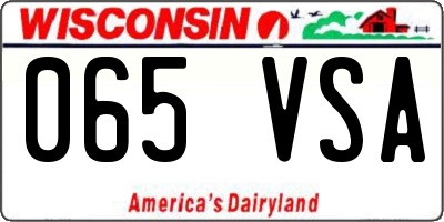 WI license plate 065VSA