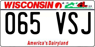 WI license plate 065VSJ