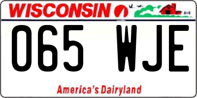 WI license plate 065WJE