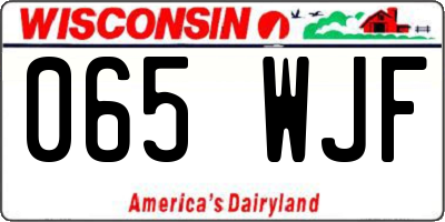 WI license plate 065WJF