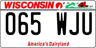 WI license plate 065WJU