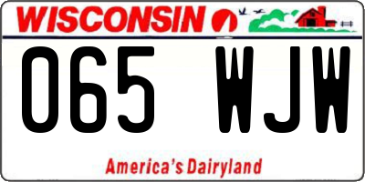 WI license plate 065WJW