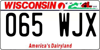 WI license plate 065WJX