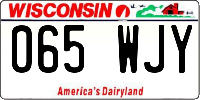 WI license plate 065WJY