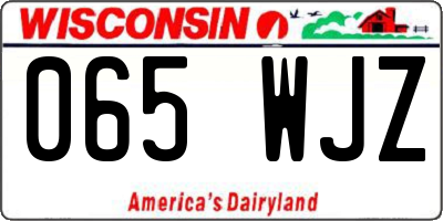 WI license plate 065WJZ