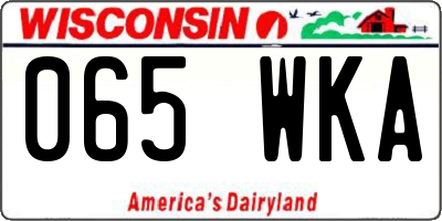 WI license plate 065WKA