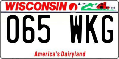 WI license plate 065WKG