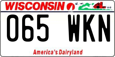 WI license plate 065WKN