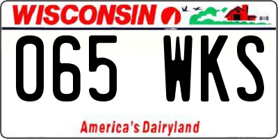 WI license plate 065WKS