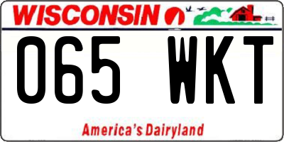 WI license plate 065WKT