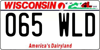 WI license plate 065WLD
