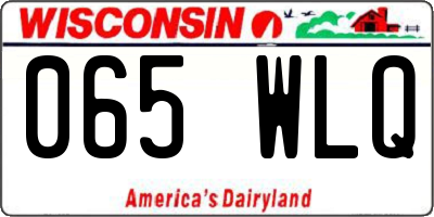 WI license plate 065WLQ