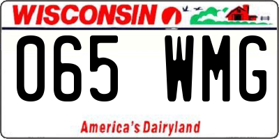 WI license plate 065WMG