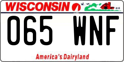 WI license plate 065WNF