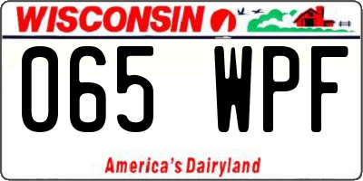 WI license plate 065WPF