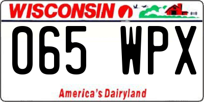 WI license plate 065WPX