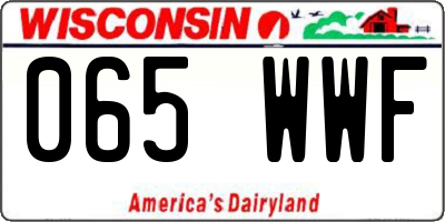 WI license plate 065WWF