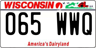 WI license plate 065WWQ