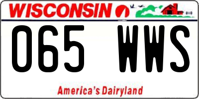 WI license plate 065WWS