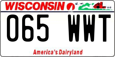 WI license plate 065WWT
