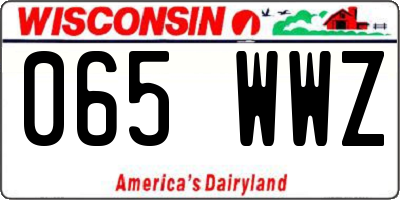 WI license plate 065WWZ
