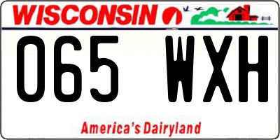 WI license plate 065WXH