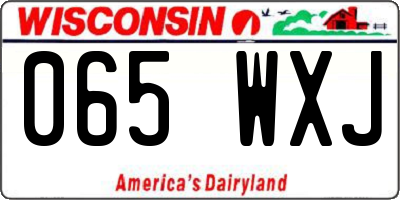 WI license plate 065WXJ
