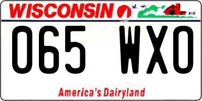 WI license plate 065WXO