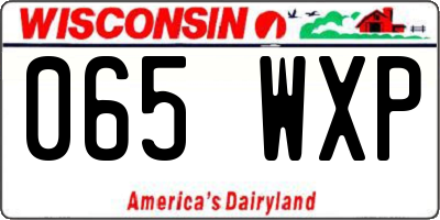 WI license plate 065WXP