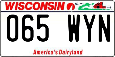 WI license plate 065WYN