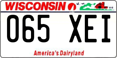 WI license plate 065XEI