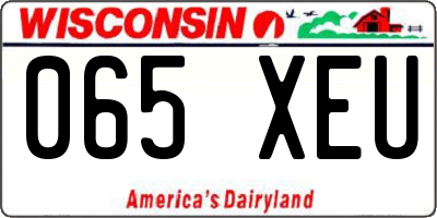 WI license plate 065XEU