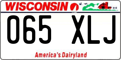 WI license plate 065XLJ