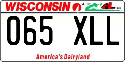 WI license plate 065XLL
