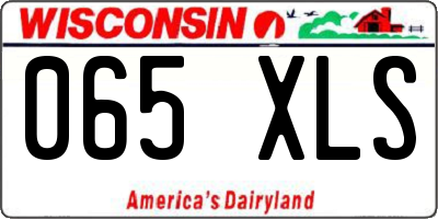 WI license plate 065XLS