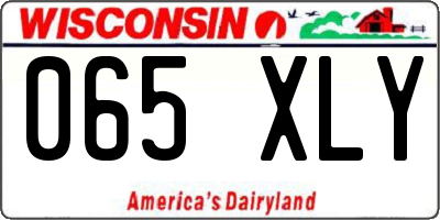 WI license plate 065XLY