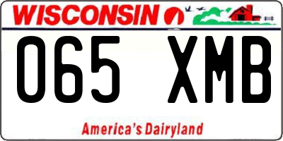 WI license plate 065XMB