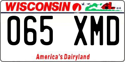 WI license plate 065XMD