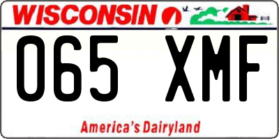 WI license plate 065XMF