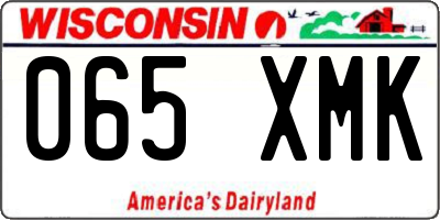 WI license plate 065XMK