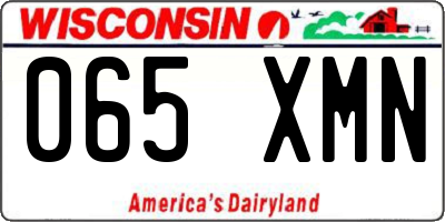 WI license plate 065XMN