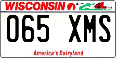 WI license plate 065XMS