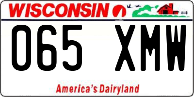 WI license plate 065XMW