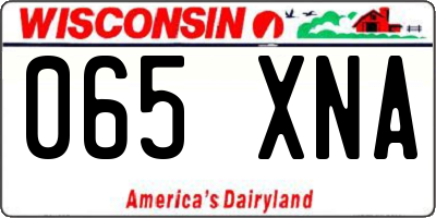 WI license plate 065XNA